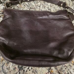 Elegant Brown Leather Shoulder Bag